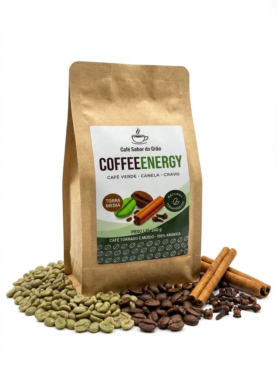 Coffeeenergy: Café Verde, Canela, Cravo 250g