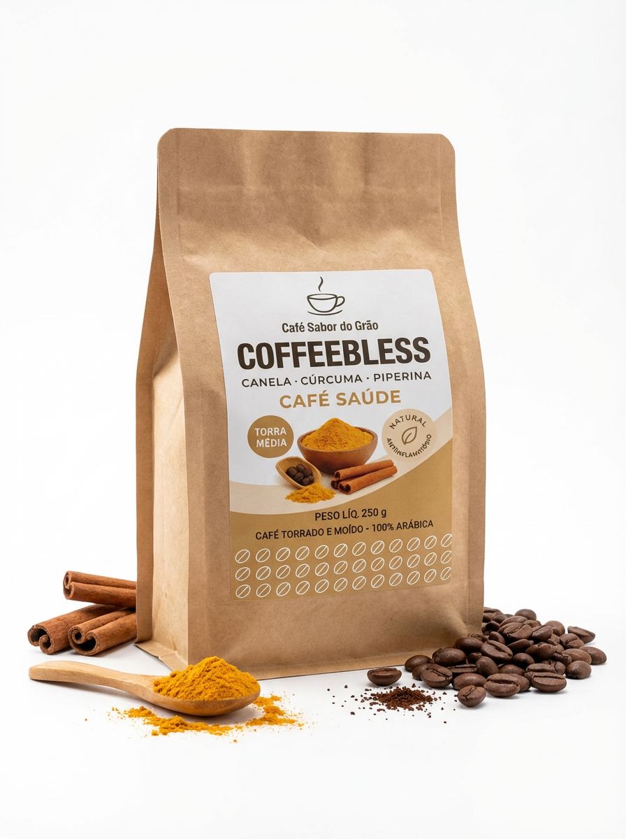 Coffebless: canela, cúrcuma, piperina 250g